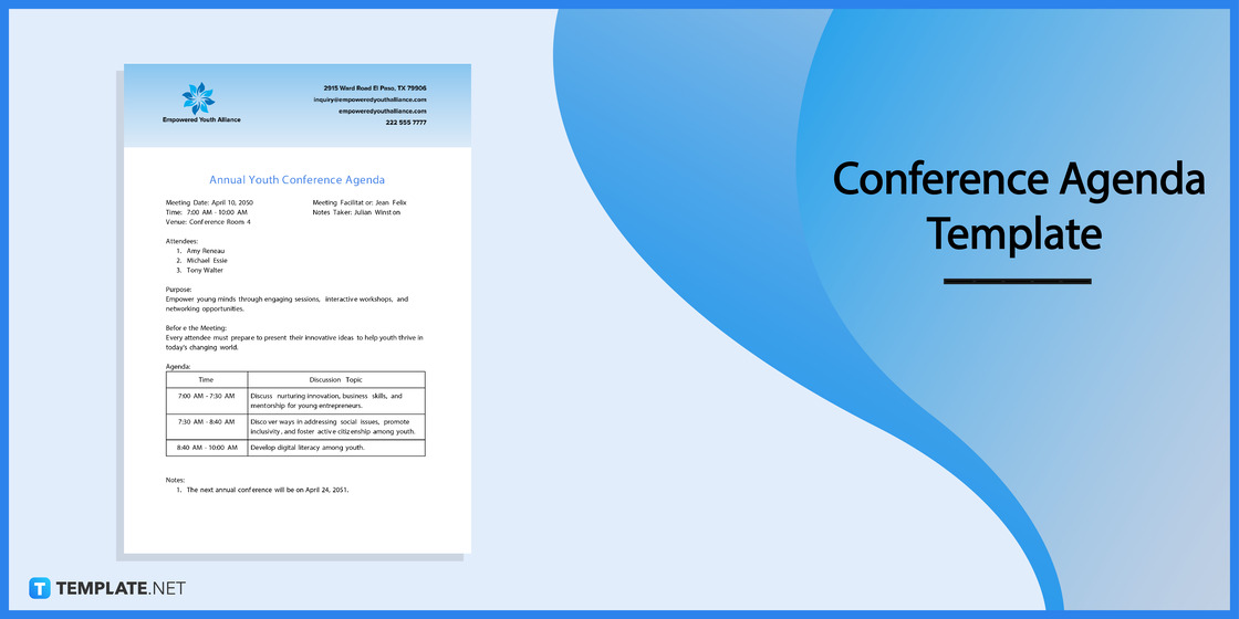 conference agenda template