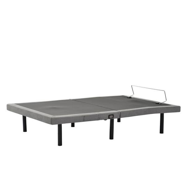 Gray Color Full Metal Frame Bed Adjustable Ergonomic Bed with Vibration ...