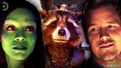 Gamora, Rocket, and Peter Quill