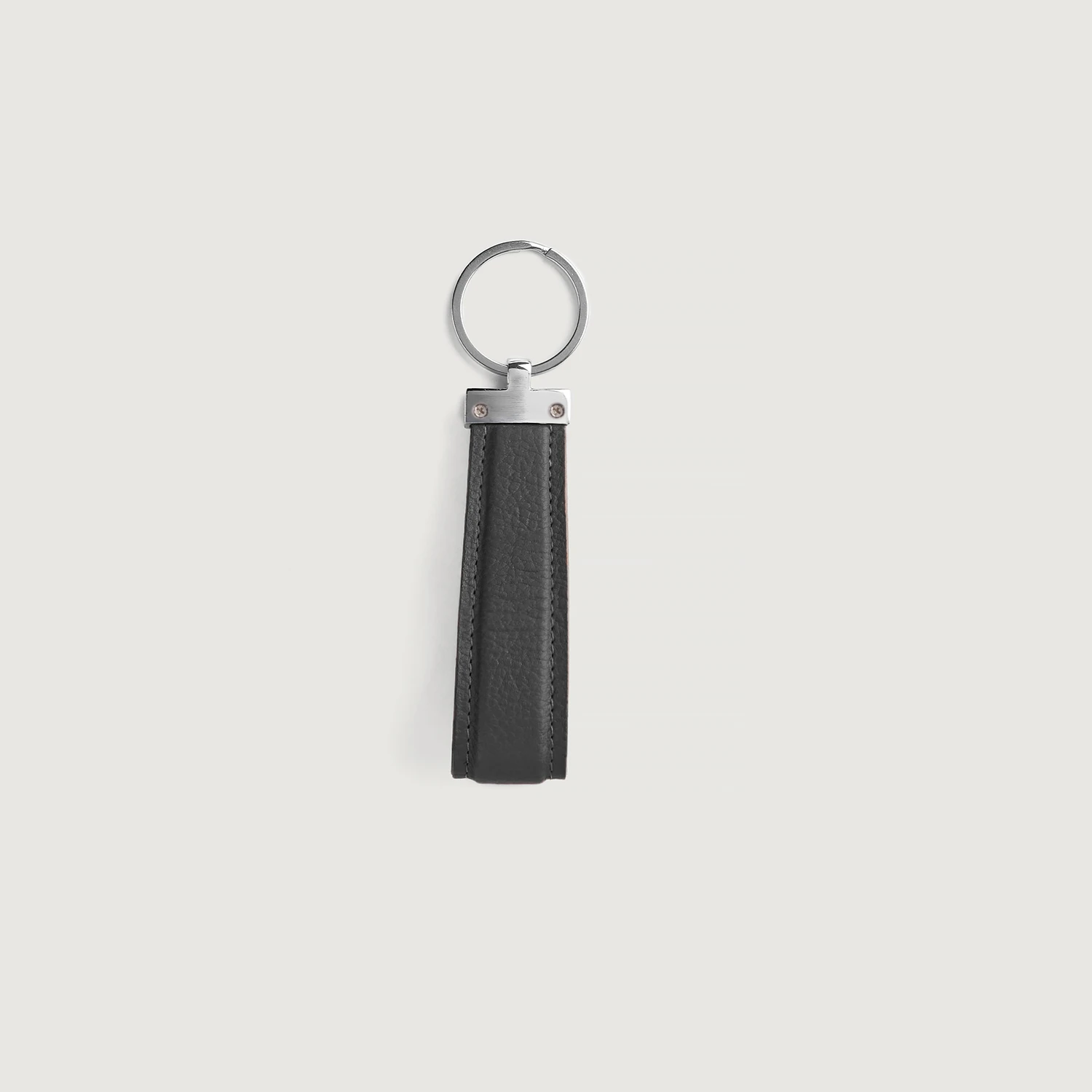 Elroy Black Leather Keychain Back