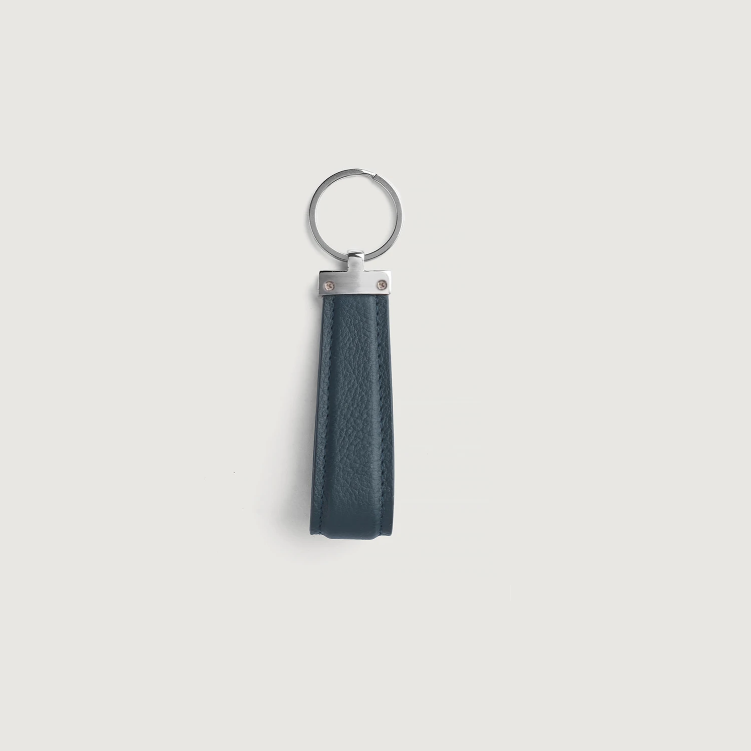 Elroy Blue Leather Keychain Back