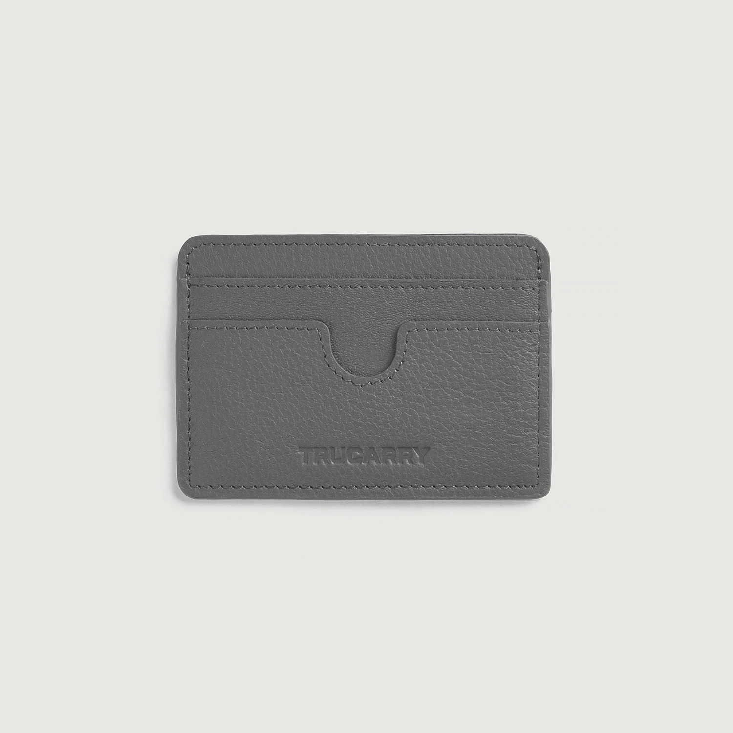 Karl Grey Leather Card Holder Video Thumbnail