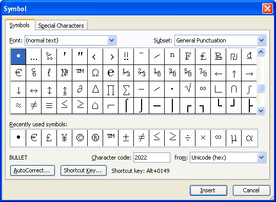 Inserting Foreign Characters (Microsoft Word)