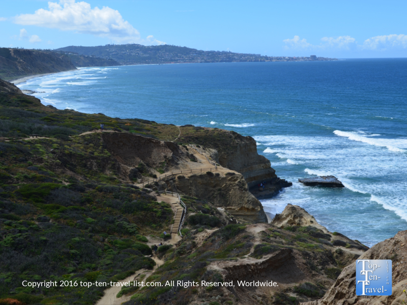 Coastal trail at Torrey Pines Nature Reserve in La Jolla CA