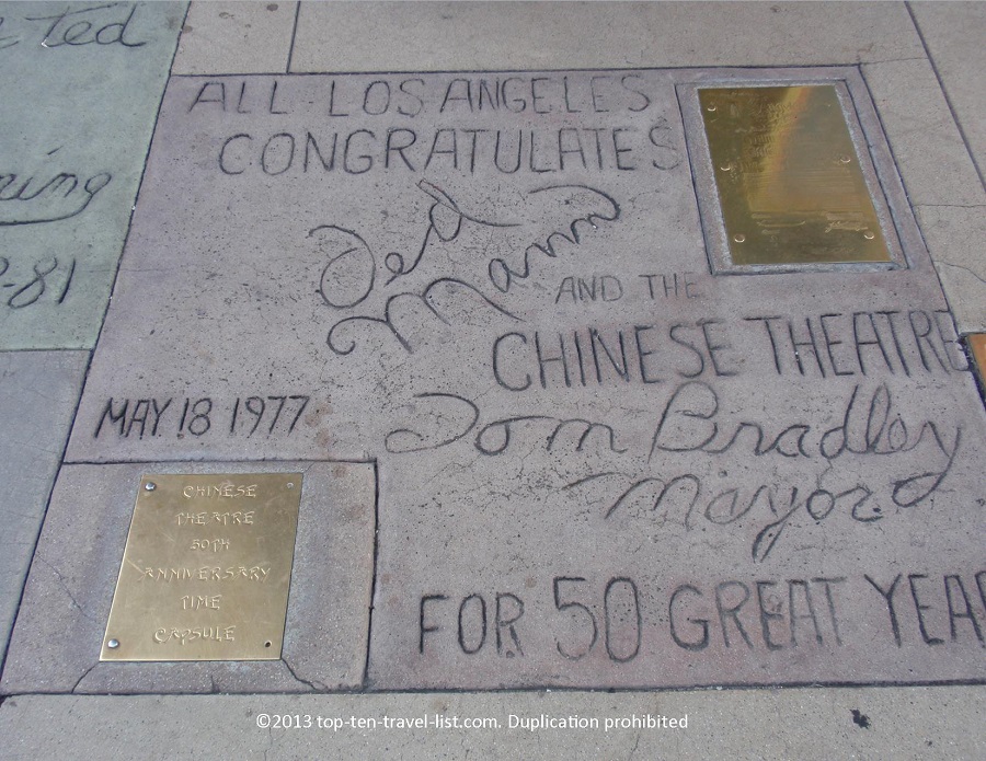 Time Capsule at Hollywood Walk of Fame in L.A.