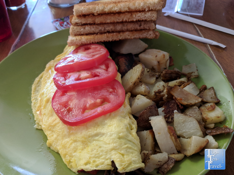 Omelet at the OK Cafe in Tombstone, Arizona 