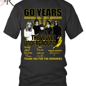 60 Years 1964-2024 The Velvet Underground Thank You For The Memories T-Shirt