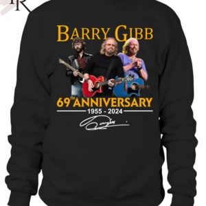 Barry Gibb 69th Anniversary 1955-2024 Signature T-Shirt