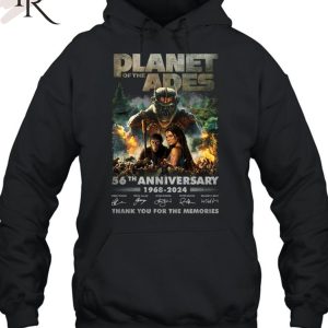 Kingdom Of The Planet Of The Apes 56th Anniversary 1968-2024 Thank You For The Memories T-Shirt