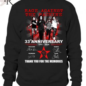 Rage Against The Machine 33rd Anniversary 1991-2024 Thank You For The Memories T-Shirt