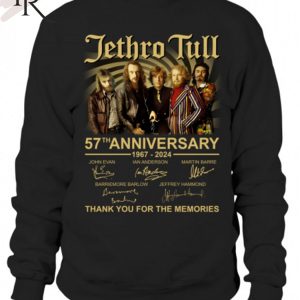 Jethro Tull 57th Anniversary 1967-2024 Thank You For The Memories T-Shirt