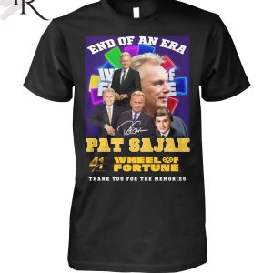 End Of An Era Pat Sajak 41st Anniversary Wheel Of Fortune Thank You For The Memories T-Shirt