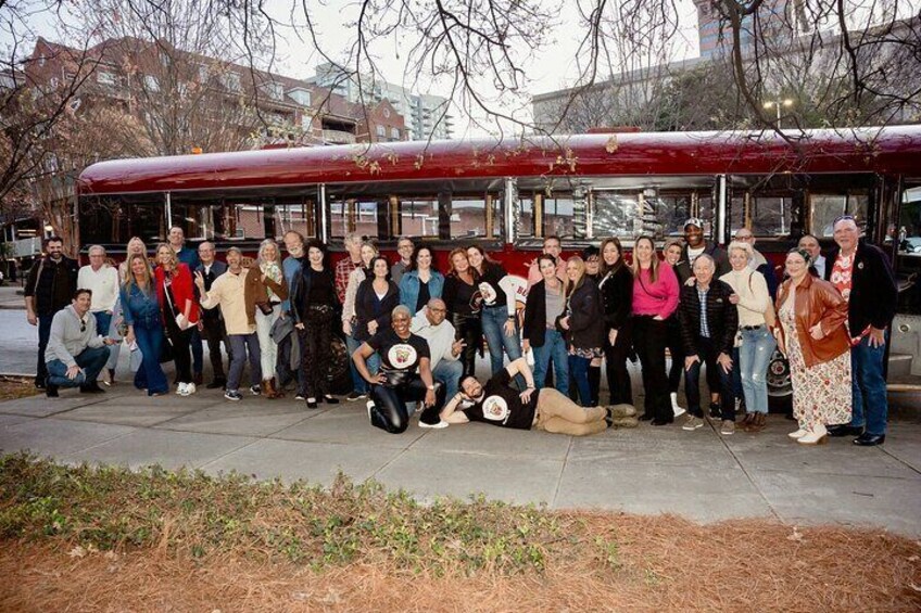 Everybody wants to be in the picture after one of our tours in Atlanta.