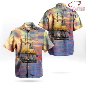 Us Navy Uss Constitution Independence Day Hawaiian Shirt Man