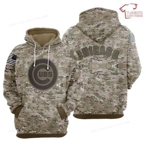 Chicago Cubs Camo Style 3D Hoodie 1