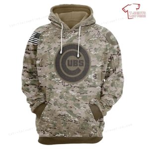 Chicago Cubs Camo Style 3D Hoodie 2