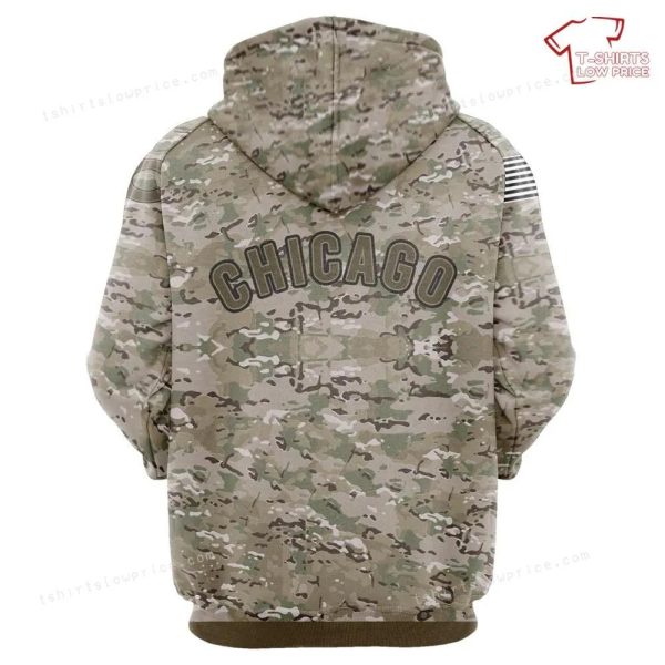 Chicago Cubs Camo Style 3D Hoodie