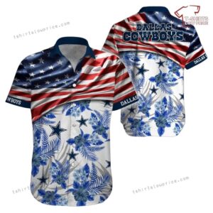 NFL Dallas Cowboys Hawaiian Shirt Flag Us Style Gift For Fans Football Lover