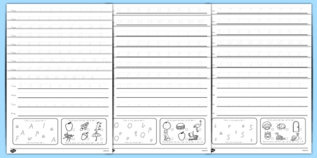 australian alphabet worksheets tracing and reading