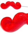 Gummy Mustache on a Stick - Red Cherry