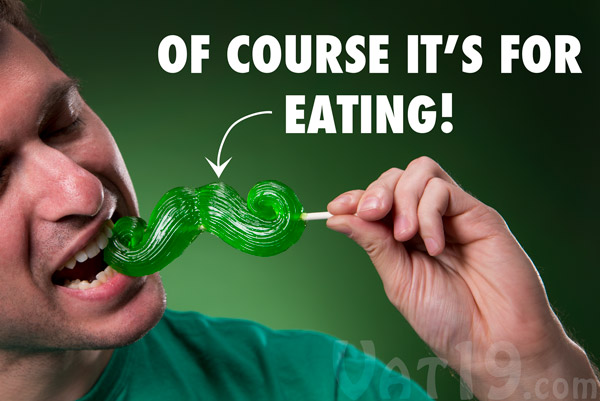 The Gummy Mustache is hand made in the USA and is delicious.