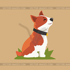 Cartoon Welsh Corgi Dog Sitting On Green Grass Sid Vector Clipart Download 5,300+ royalty free cartoon dog sitting vector images. cartoon welsh corgi dog sitting on