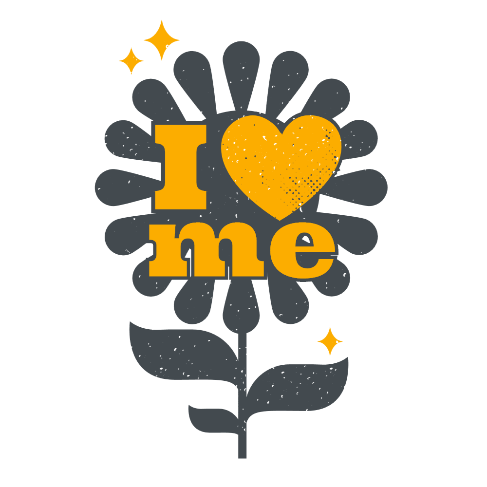 I love me flower editable t-shirt template