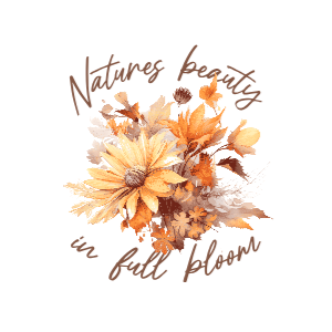 Autumn flower editable t-shirt design template