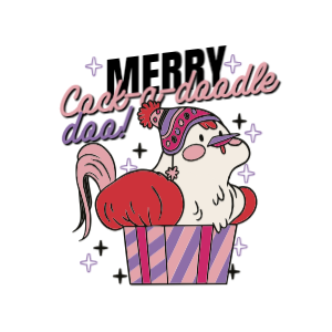 Christmas chicken editable t-shirt template