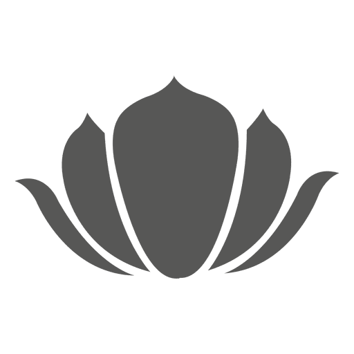 Traditional chinese flower silhouette PNG Design