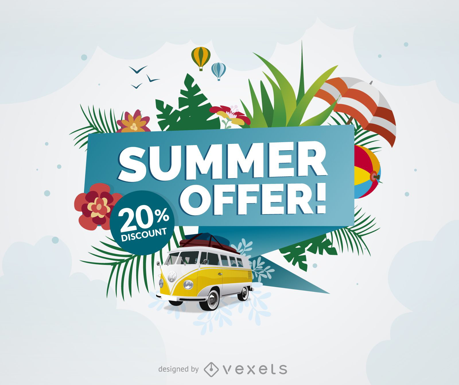 Summer offer promo poster