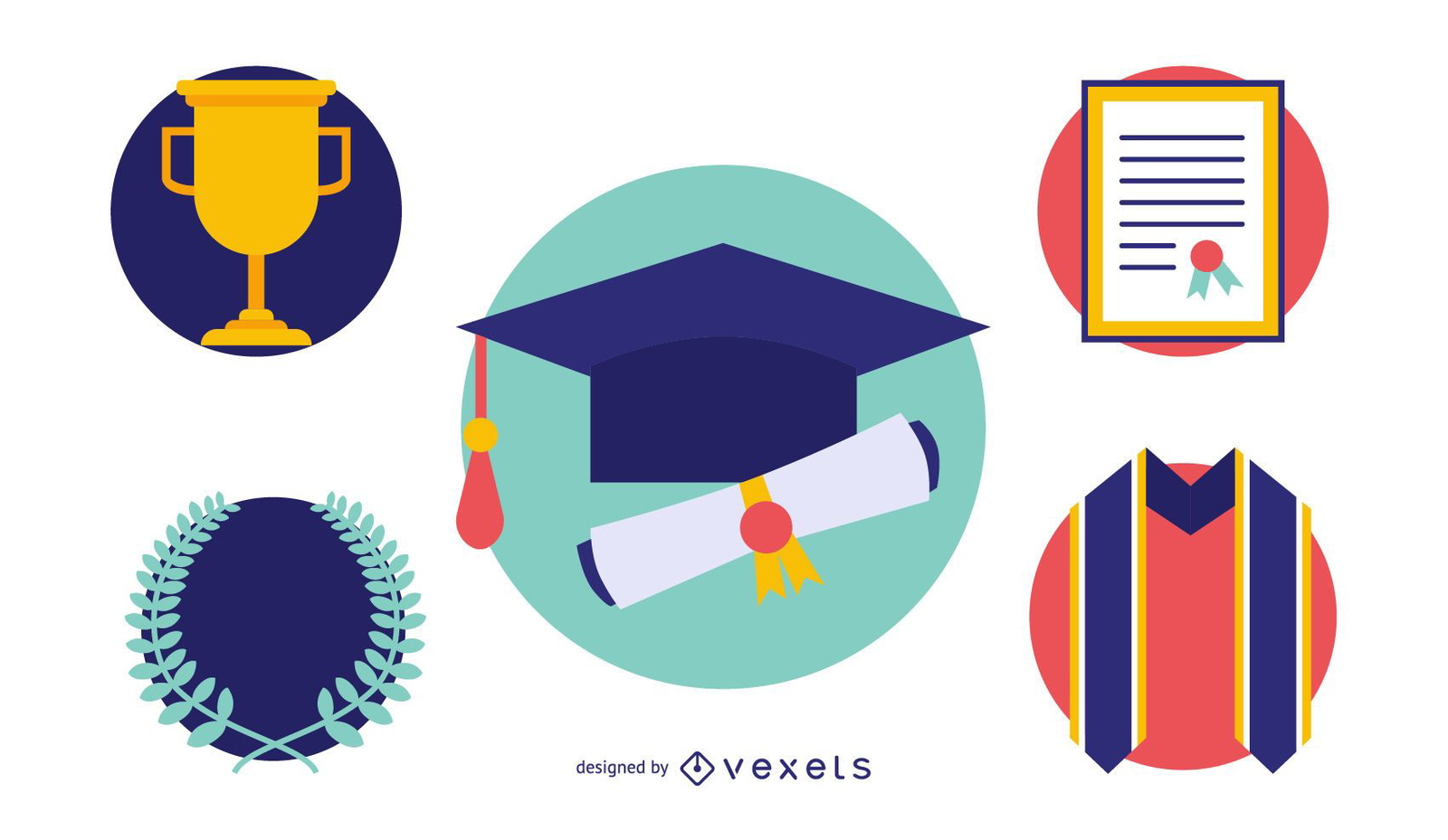 Graduation Elements Vector Set