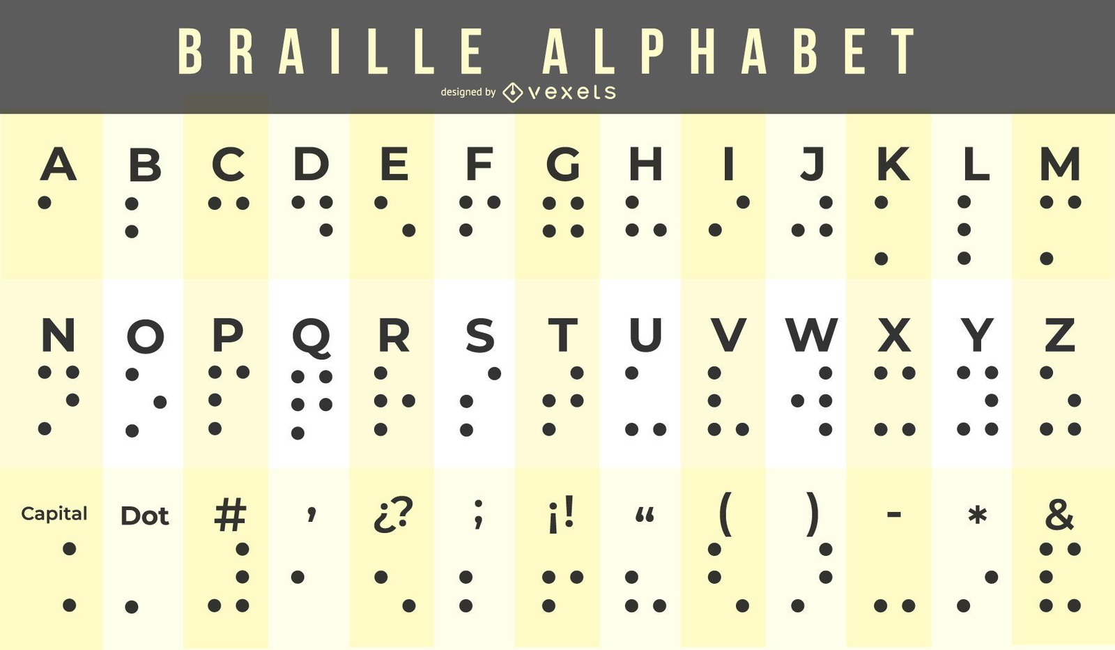 Printable Braille Alphabet