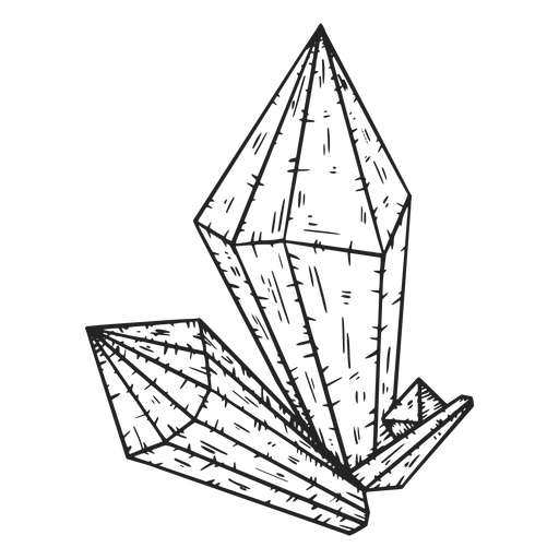 Three crystals cool PNG Design