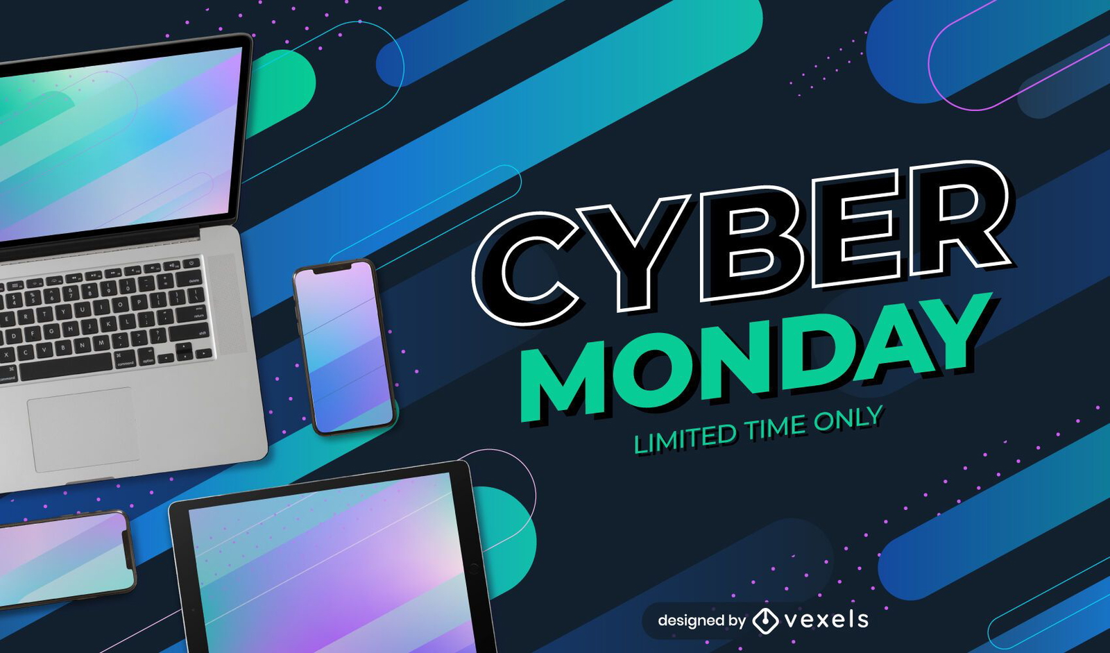 Cyber monday promo slider template