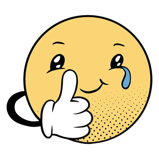 Hiding sadness emoji PNG Design