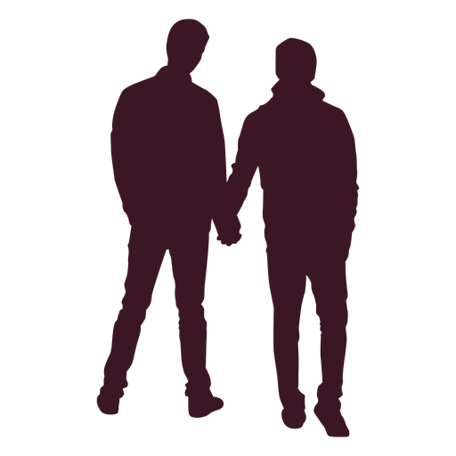 Holding Hands Silhouette PNG