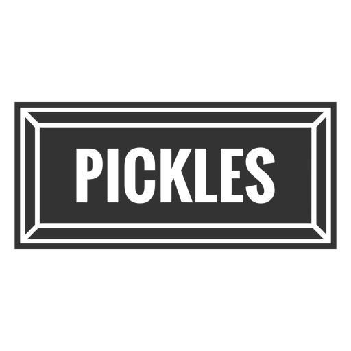 Pickles text label cut out PNG Design