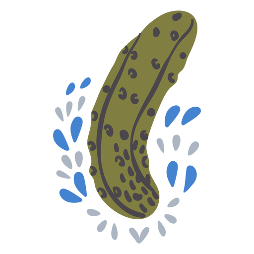 Pickle design semi flat  PNG Design