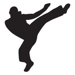 Karate Man Kicking Silhouette PNG & SVG Design For T-Shirts