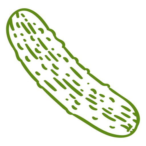 Pickle ingredient stroke PNG Design