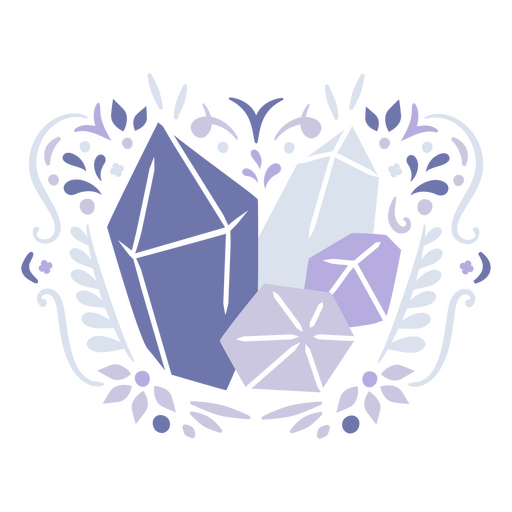 Nature flat crystals PNG Design