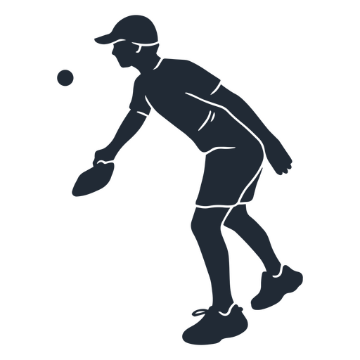 Kid playing pickleball PNG Design