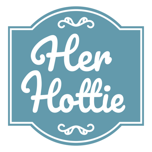 Her hottie label PNG Design