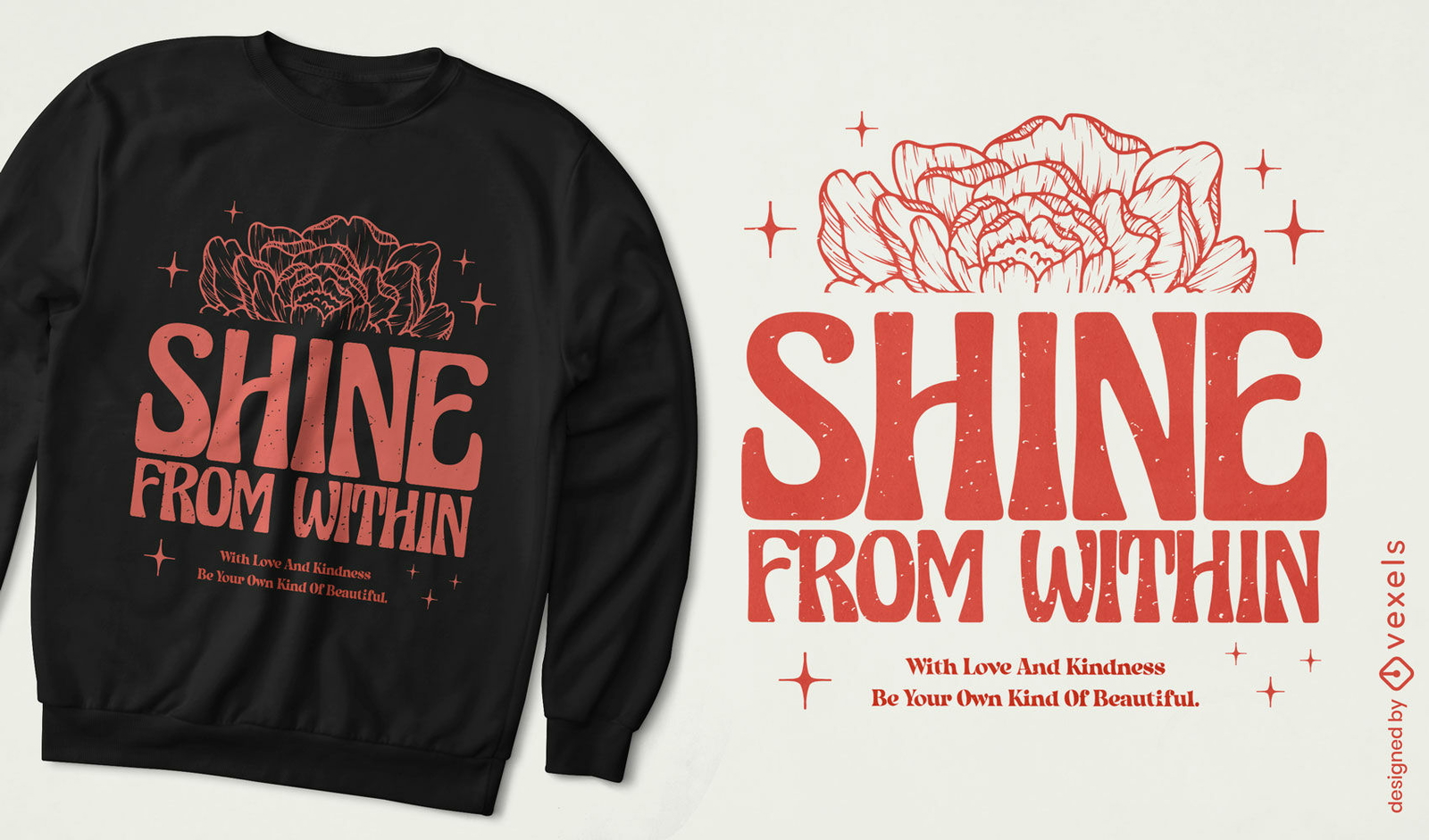 Shine from within t-shirt design