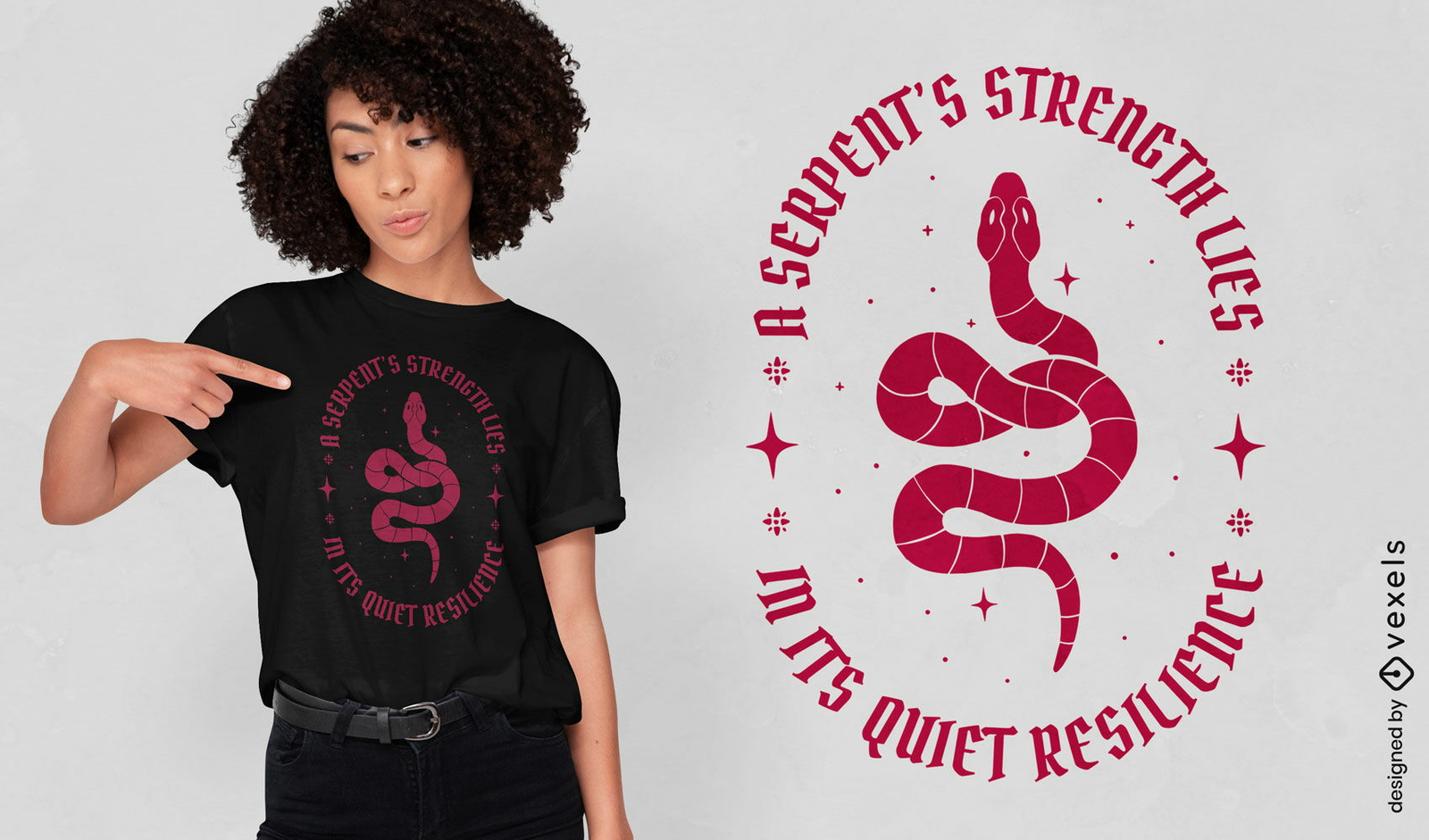 A serpent's strength t-shirt design