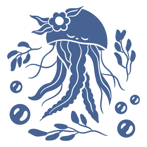 Blue jellyfish t-shirt design PNG Design