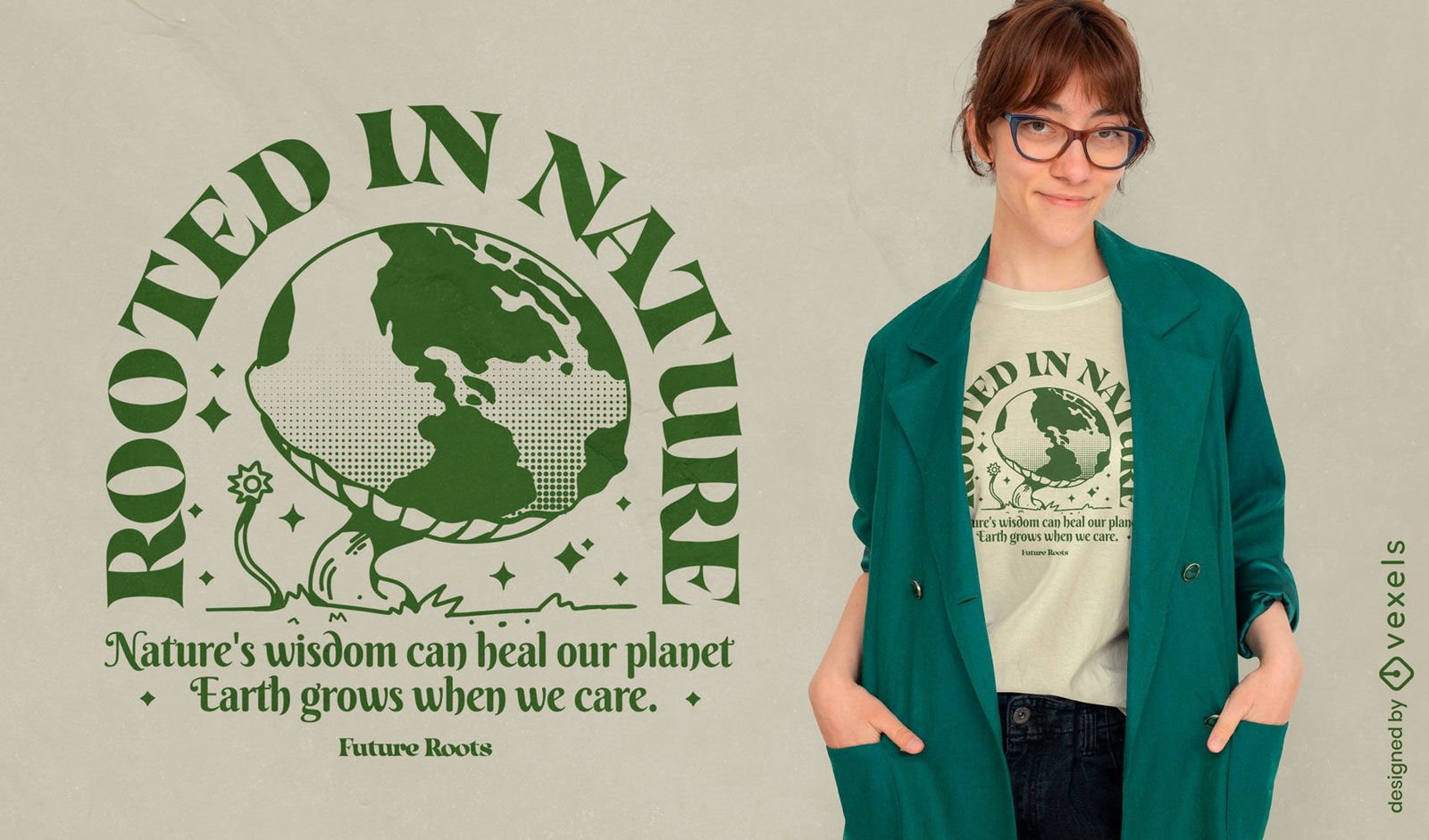 Rooted in nature t-shirt design