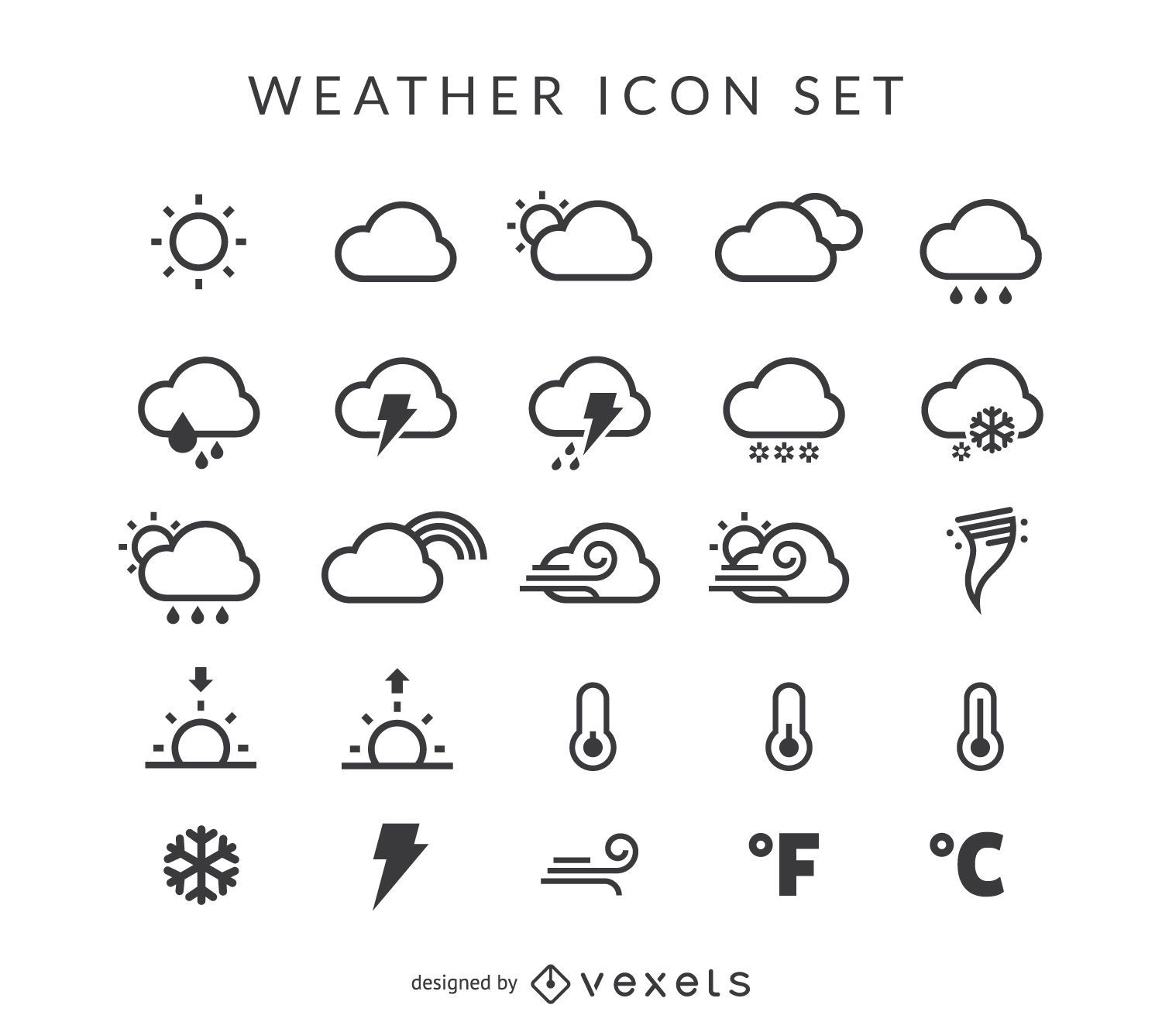 Weather icon set