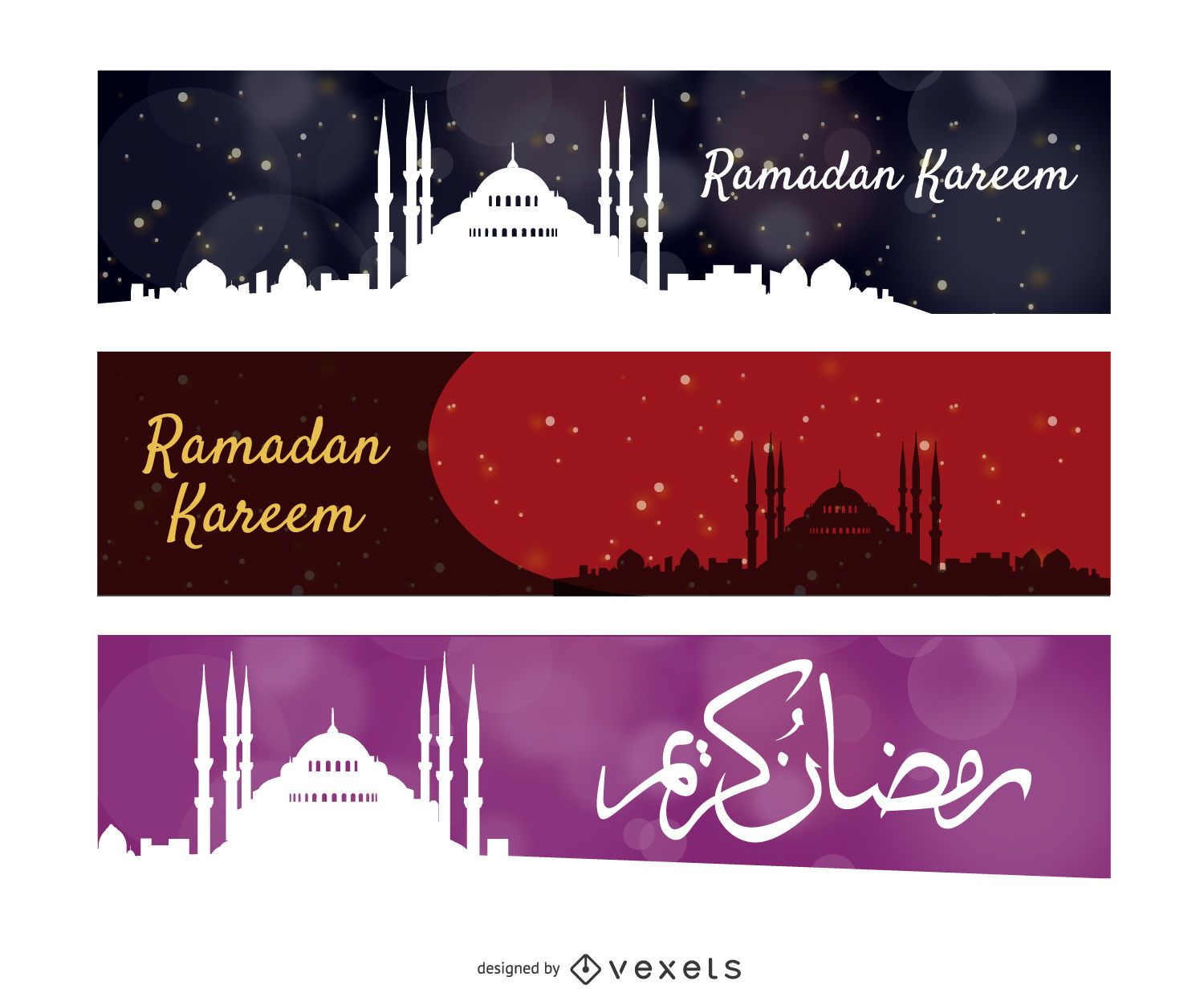 Skyline Ramadan banner set